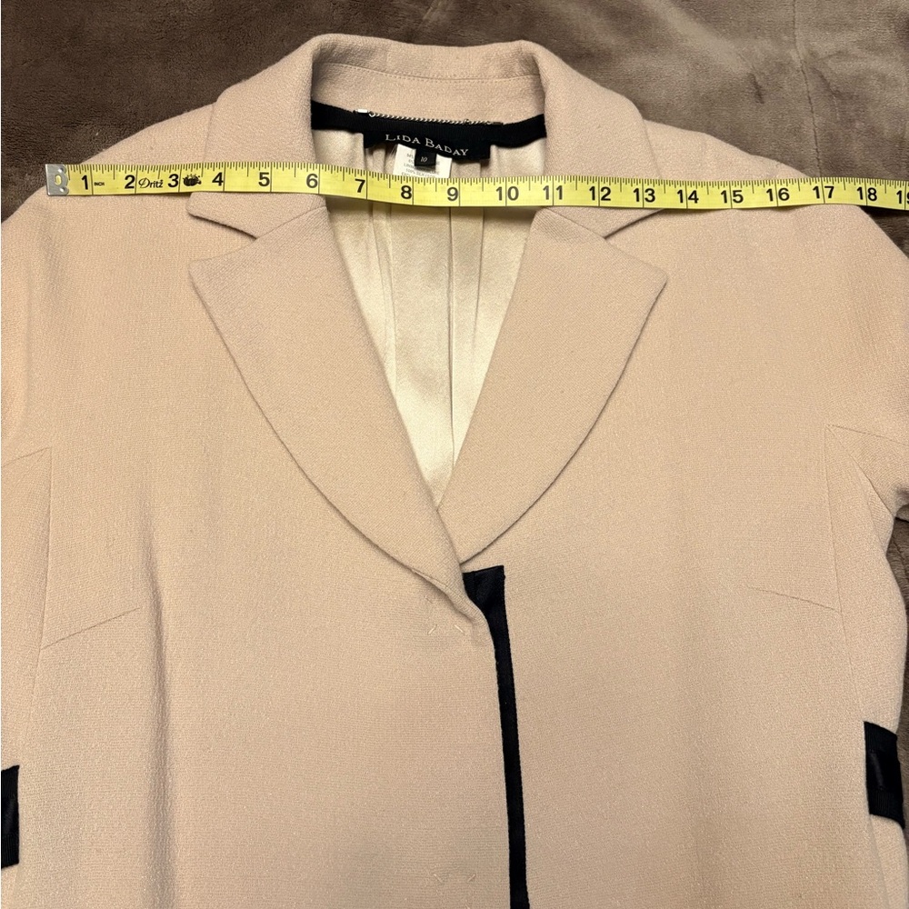 LIDA BADAY | Jacquard Tweed Overcoat - sz 10 - Picture 11 of 17
